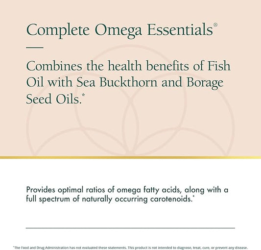 Natura Health Products Complete Omega Essentials Supplement 3, 6, 6, 7, 7, & 9 Fatty (120 softgels)