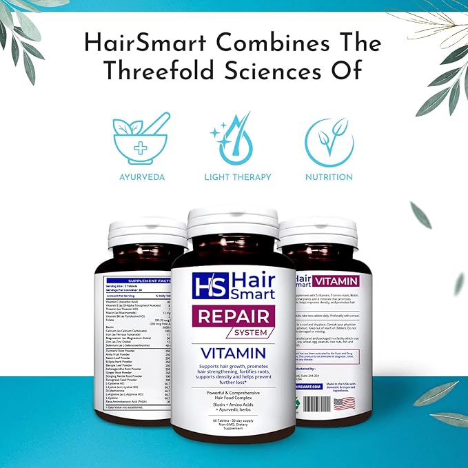 Multi-Vitamin for Hair Growth 100% Herbal 3 Pack 60 Tablets