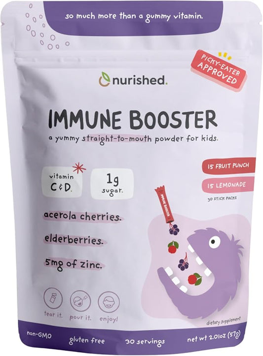 Kids Immune Booster with Elderberry, Acerola 30 Servings 2 flavors