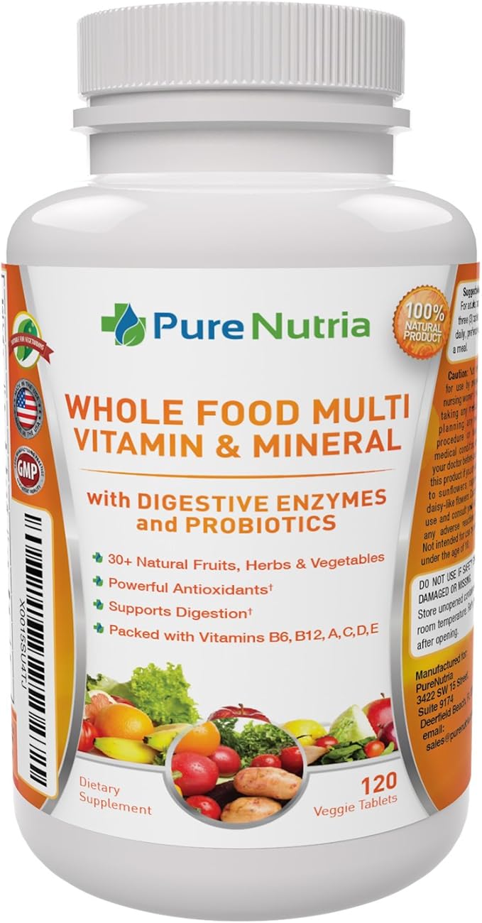 Whole Food MultiVitamin and Minerals 120 Multivitamins