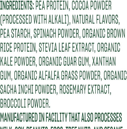 Vega Protein and Greens Protein Powder, Chocolate 20g Plant 1lbs (Packaging
