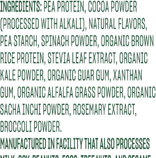 Vega Protein and Greens Protein Powder, Chocolate 20g Plant 1lbs (Packaging
