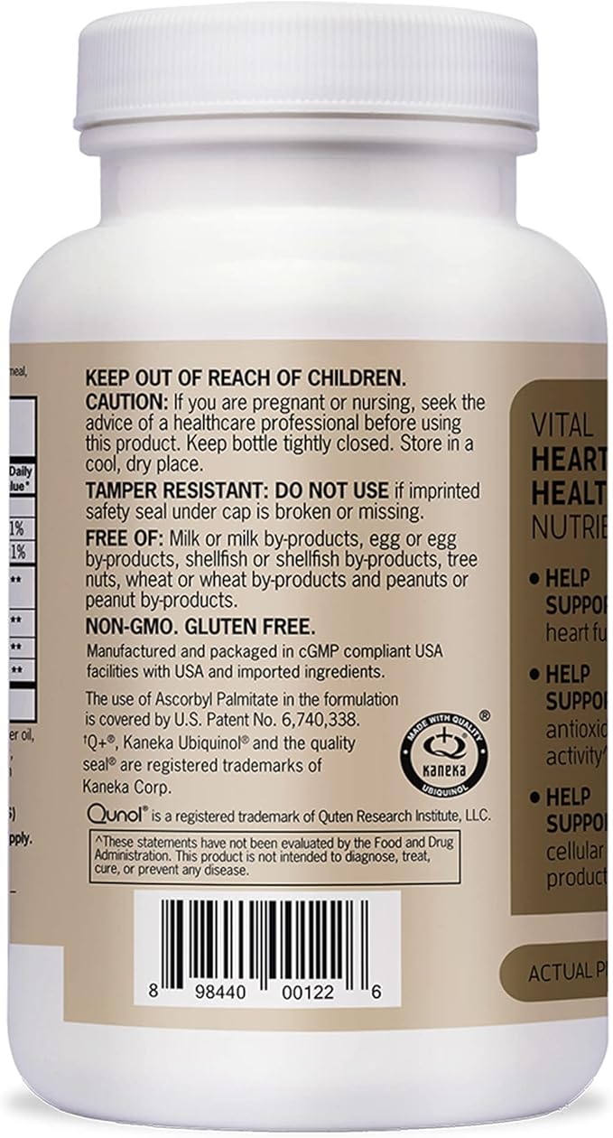 Qunol Plus Ubiquinol with Omega-3 Fish Oil CoQ10, 90 90 Count