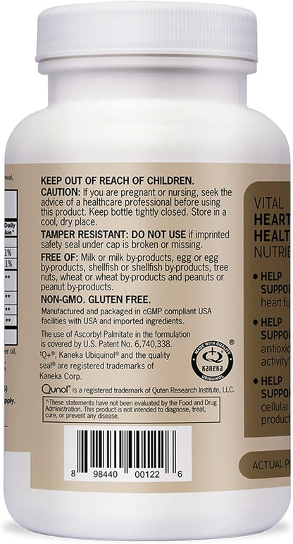 Qunol Plus Ubiquinol with Omega-3 Fish Oil CoQ10, 90 90 Count