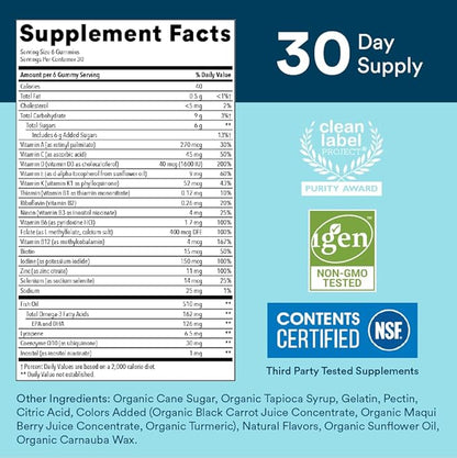 SmartyPants Multivitamin for Men & Mineral 3 Fish CoQ10 and 30 Day