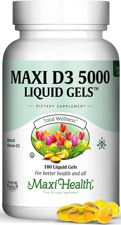 Vitamin D3 5000 IU Softgels 125 mcg D3 Vitamin 5000 IU 5000 IU 3 VIT (180 Count)