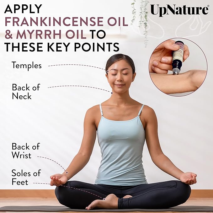 UpNature Frankincense Oil and Myrrh Oil 100% Natural