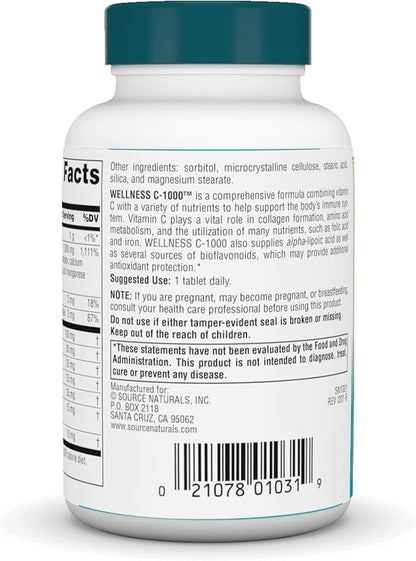 Source Naturals Wellness C-1000, 50 Tablets