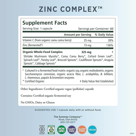 PURE SYNERGY Zinc Complex (60 Capsules)