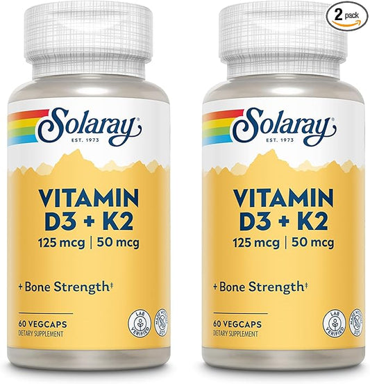 SOLARAY Vitamin D3 + K2, D