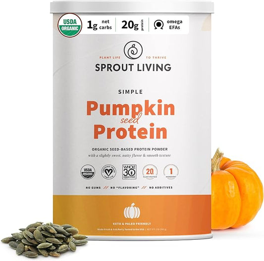 Sprout Living Simple Pumpkin Seed Protein 20 Grams (2 Pound)