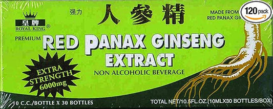 Royal King Red Panax Ginseng Extract 6000mg 10c.c./bottle 10c.c./bottle X 30 (Pack 4)