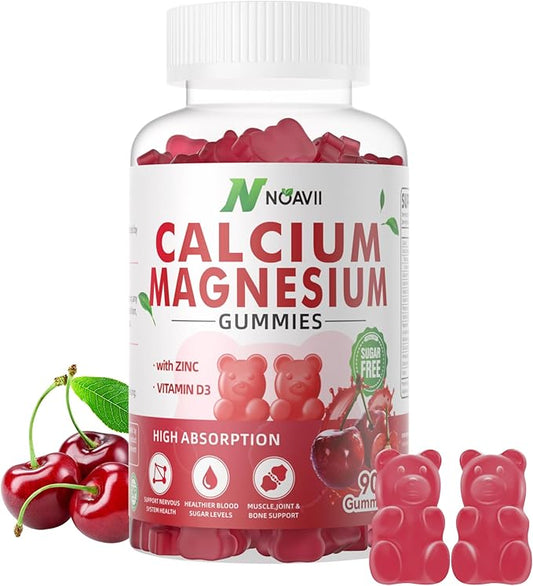 Calcium Magnesium Zinc Gummies with Vitamin D3, ashwagandha Flavor-90 Count