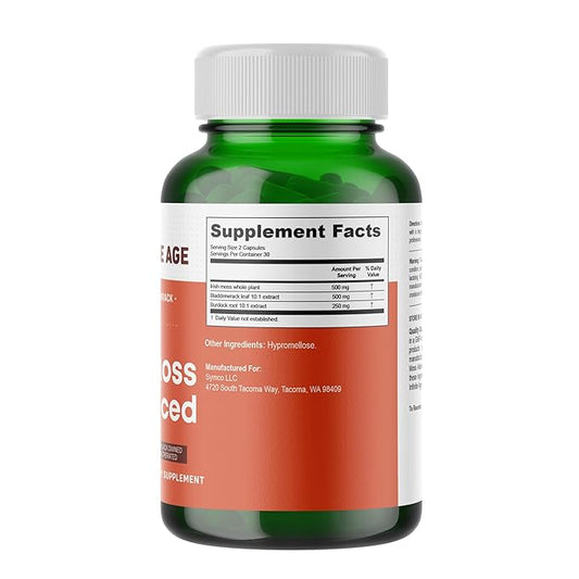 INFINITE AGE: 2 Pack, 1250mg Sea Moss Advanced Superfood, High-Potency, Vegan, Made in The USA - Irish Sea Moss, Bladderwrack, Burdock Root - Overall Health, Immunity Support, 120 Sea Moss Capsules