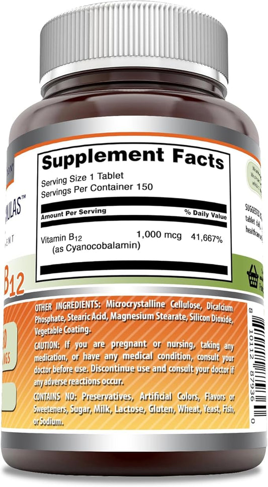 Amazing Formulas Vitamin B12 1000 Mcg (1 Pack, 150 Count)