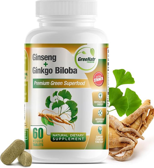 Panax Ginseng and Ginkgo Biloba. Traditional 60 Tablets (1 Bottle)