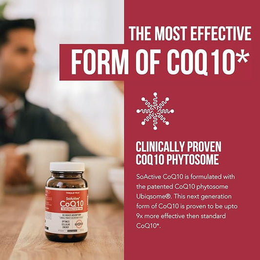 SoActive CoQ10® 250 mg: CoQ10 Phytosome 9X Higher (60 Capsules)