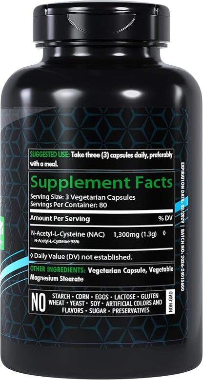 N-Acetyl L-Cysteine (NAC) 1300mg | 240 Capsules