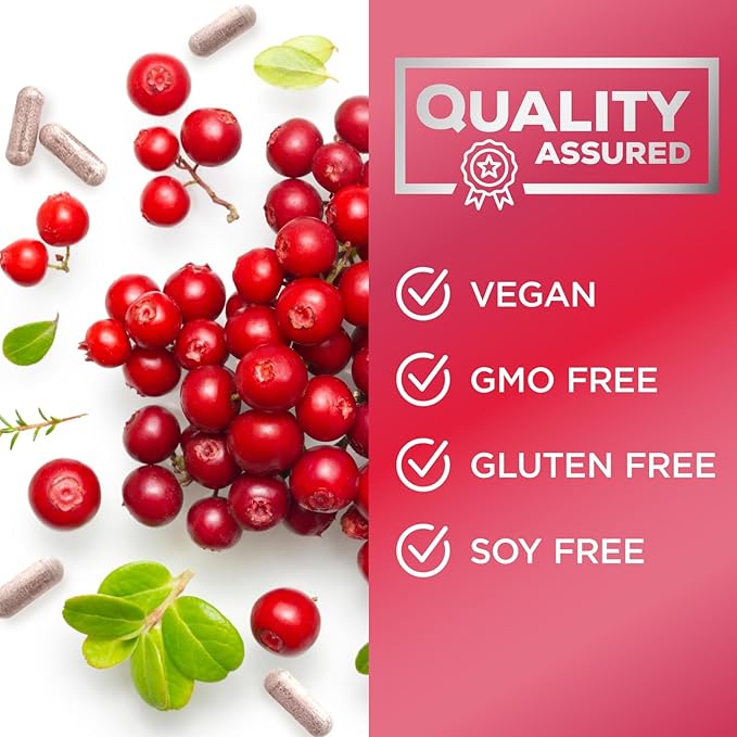 DMannose Pills with Cranberry 1350mg Advanced Formula - Effective Natural Bladder, Urinary Tract Health Support, Flush Impurities - D Mannose Supplements for Women & Men, Non-GMO, Vegan - 120 Capsules