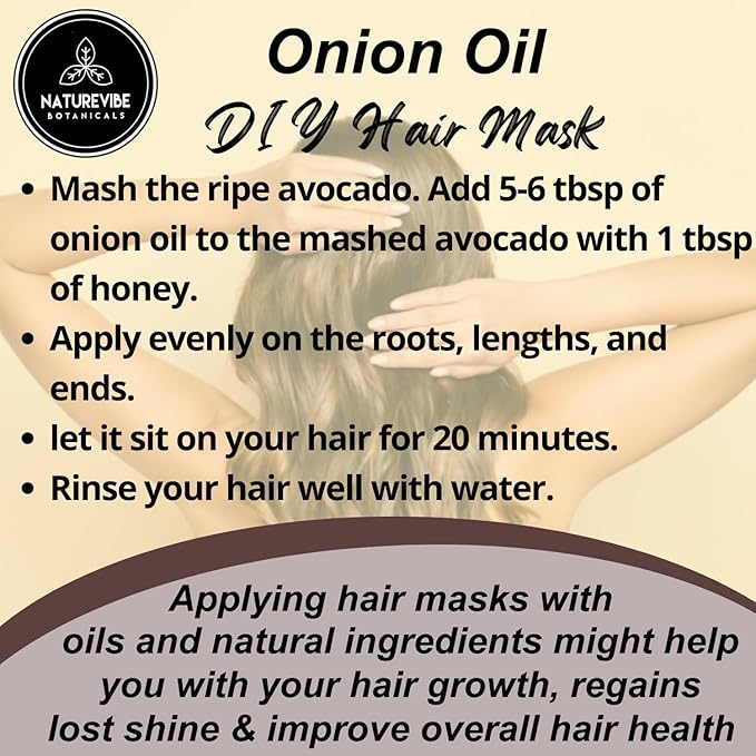 Naturevibe Botanicals Onion Oil 32 Ounces 100% Pure