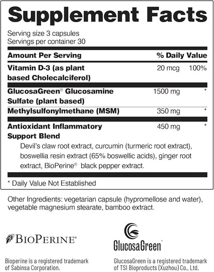 Snap Supplements Joint Health Support Supplement, 90 Capsules
