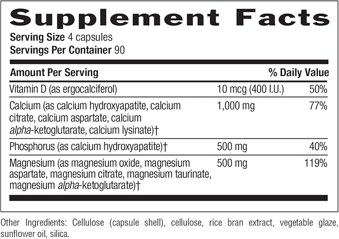 Country Life Target-Mins Calcium Magnesium 1000mg/500mg/10mcg, 360 360 Vegan