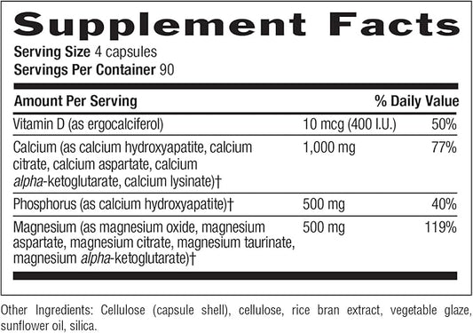 Country Life Target-Mins Calcium Magnesium 1000mg/500mg/10mcg, 360 360 Vegan