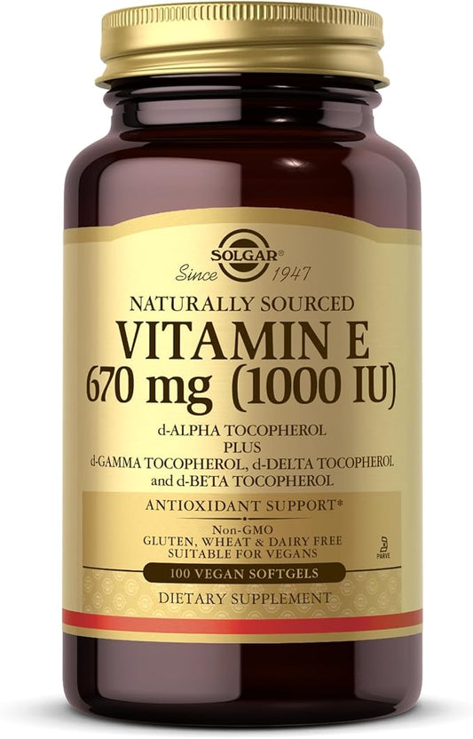 Solgar Vitamin E 670 mg (1000 IU) 100 Vegan 100 Servings