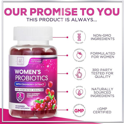 Women's Probiotic - Probiotics for Women 3 Billion 60 Gummies