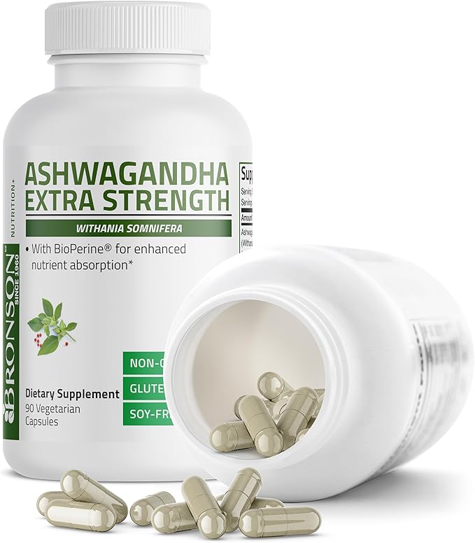 Bronson Ashwagandha Extra Strength Stress & 90 Vegetarian