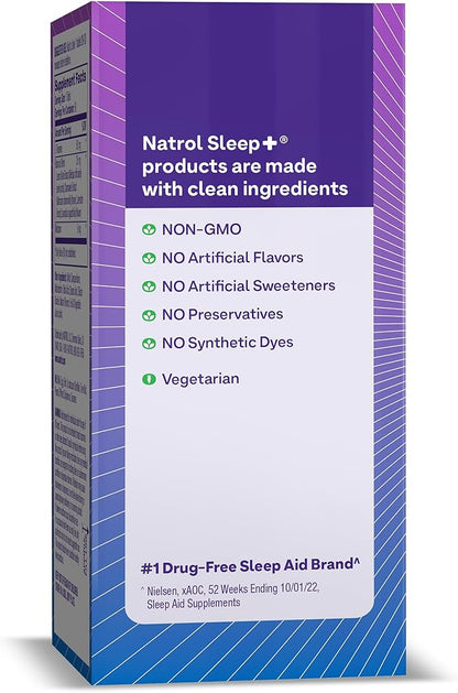 Natrol Sleep + Calm Melatonin 6mg 50mg and 60 Raspberry-Flavored 60 Day