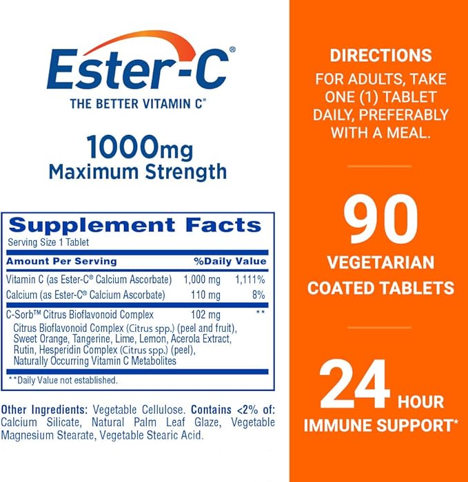 Ester-C Vitamin C, 1,000 mg, 90