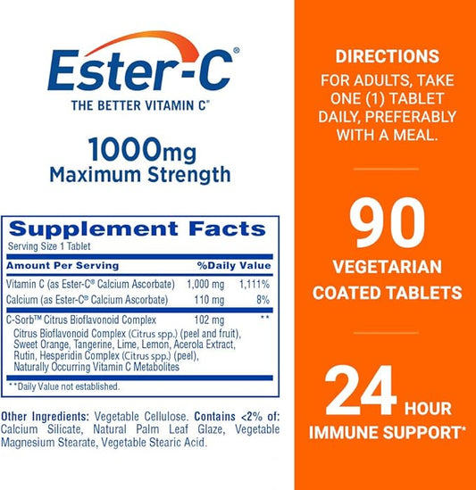Ester-C Vitamin C, 1,000 mg, 90