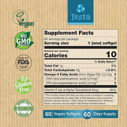 Testa Omega-3 Supplement 3 DHA 3 Fatty