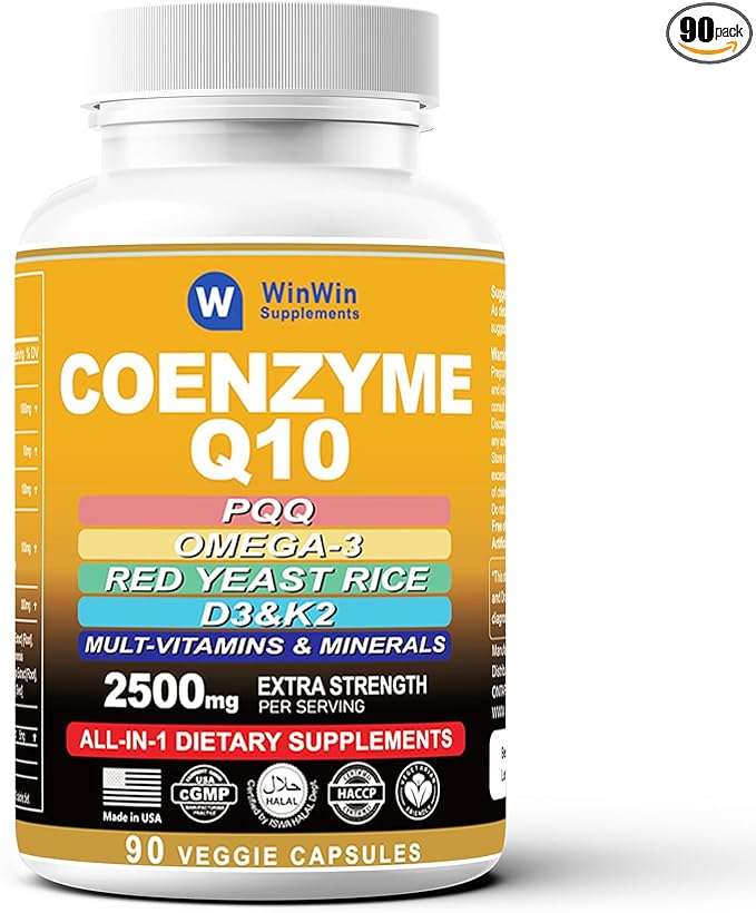 Coq10 1000mg PQQ Omega 3 Fish D3 K2 K2 &