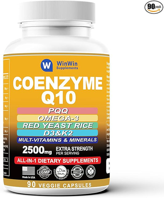 Coq10 1000mg PQQ Omega 3 Fish D3 K2 K2 &