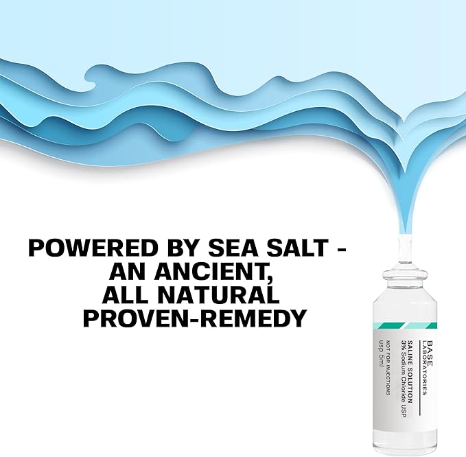 BASE LABORATORIES 3% Saline Solution 3% Concentration 25 Vials 5ml Unit