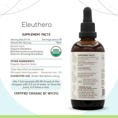 Eleuthero B120 USDA Organic Tincture (4 oz)