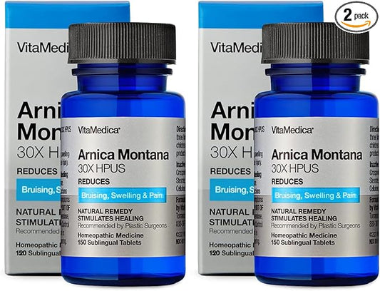 VitaMedica Arnica Montana 30X Homeopathic Tablets 2 Pack 100 Servings