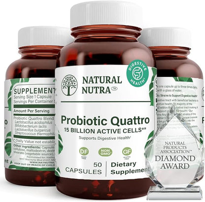 Natural Nutra Probiotic Quattro Supplement 50 Capsules