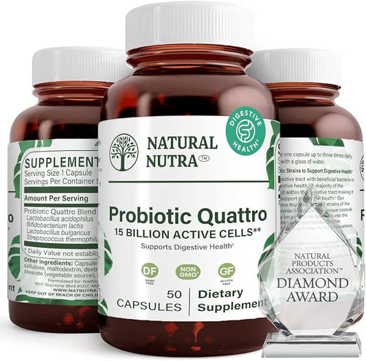 Natural Nutra Probiotic Quattro Supplement 50 Capsules