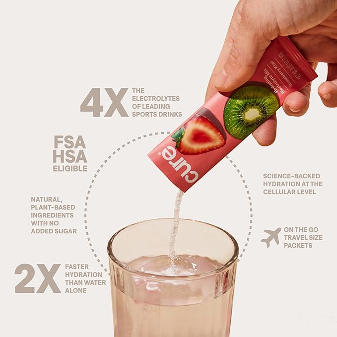 Cure Hydration | Plant-Based Electrolyte Drink 8 Packets