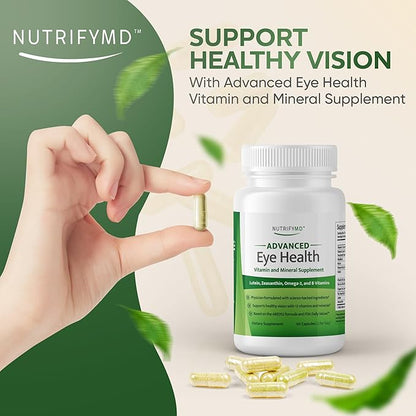 Advanced Eye Health Vitamin and Mineral Omega-3, and 60 Capsules