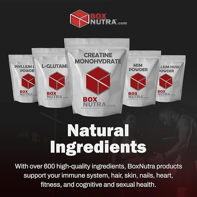 BoxNutra Creatine Monohydrate Powder - Creatine Powder for Men and Women Increases Muscle Gain - Unflavored Creatine Dissolves Well in Shakes, Smoothies, and More, 200 Servings