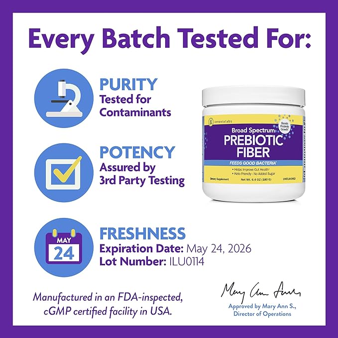 InnovixLabs Prebiotic Fiber Powder 30-Day Supply