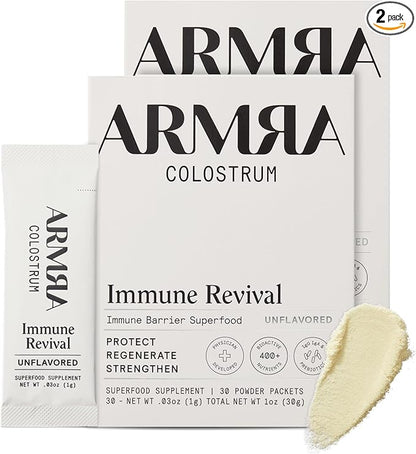ARMRA Colostrum™ Premium Powder, Grass Fed, 400+ Bioactive 60 Servings)