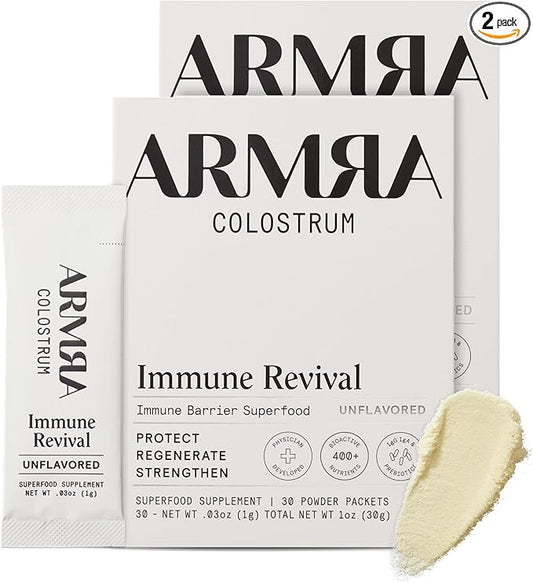 ARMRA Colostrum™ Premium Powder, Grass Fed, 400+ Bioactive 60 Servings)