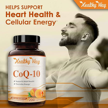Healthy Way CoQ10 200mg 200 Capsules