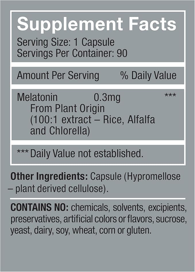0.3mg – The First Phyto-Melatonin (Natural 90 Vegan (90 Day