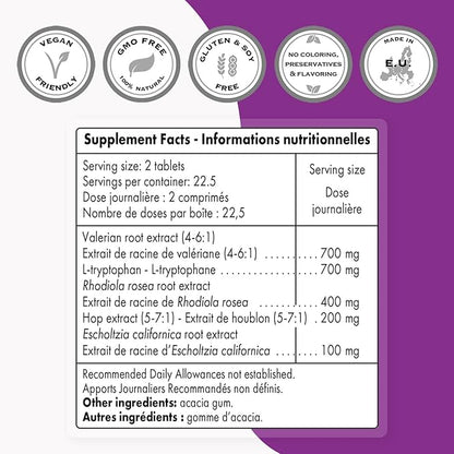 Supersmart - Natural Sleep Formula (Advanced 45 Tablets